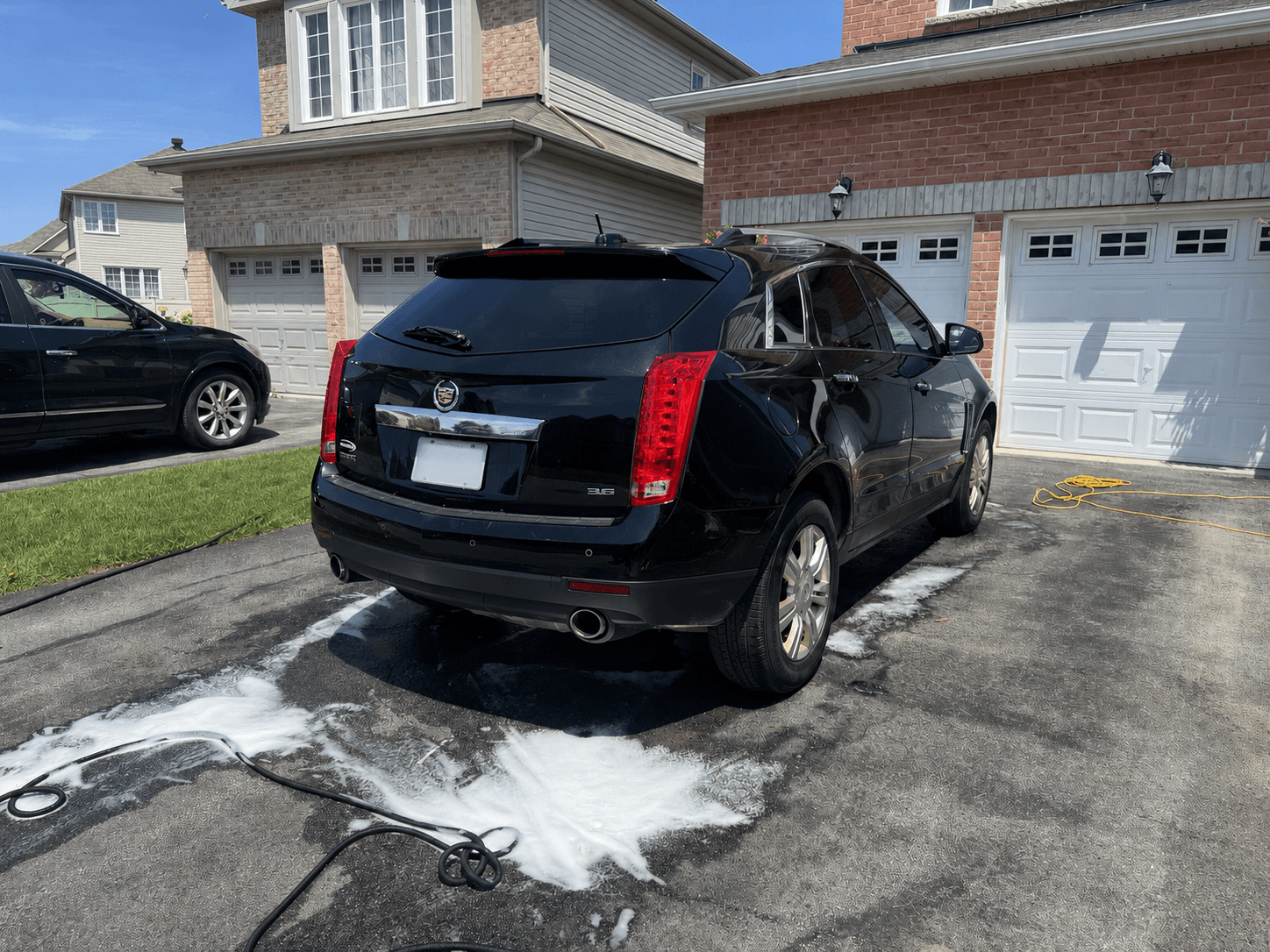 Detailed Cadillac SUV from the rear